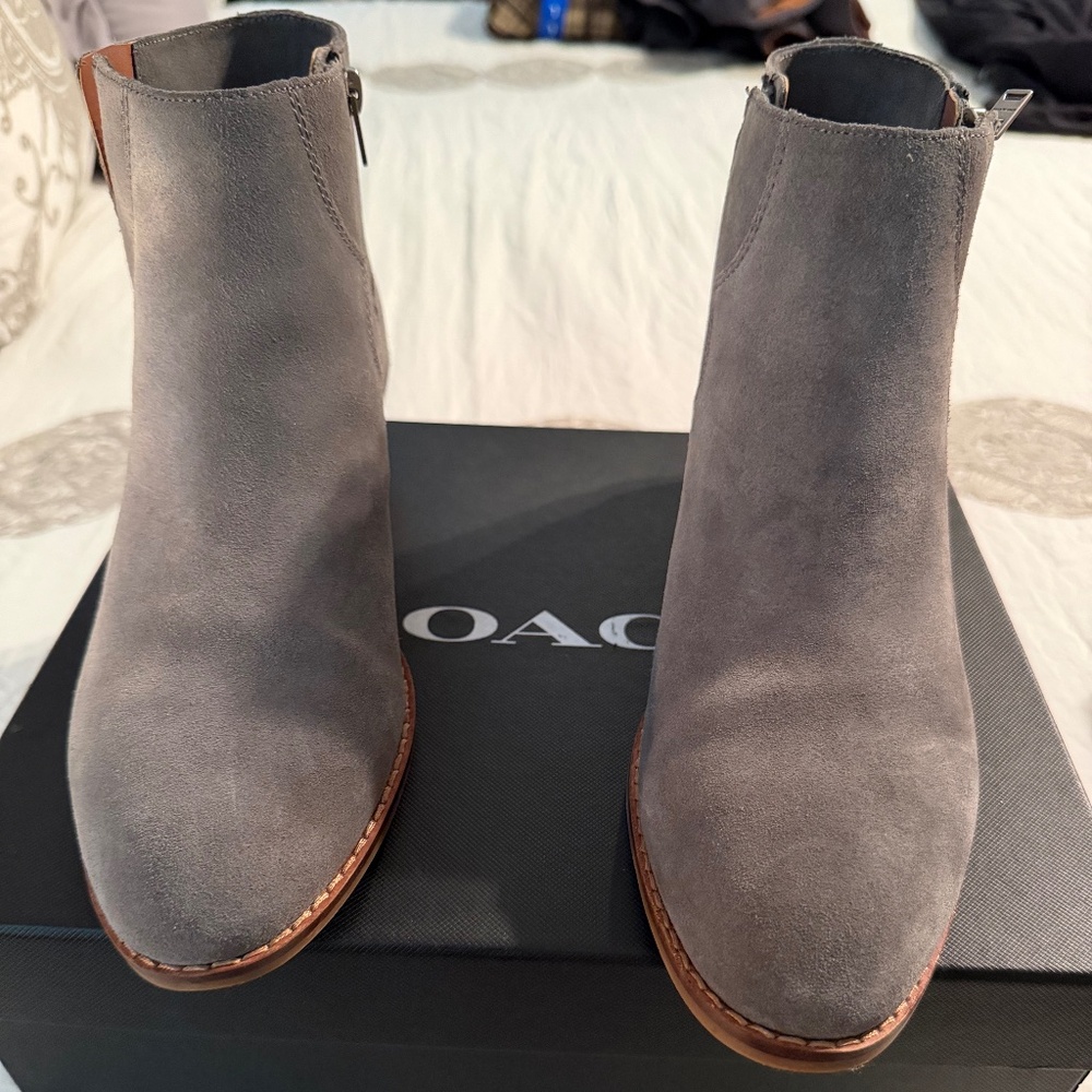 Coach suede booties